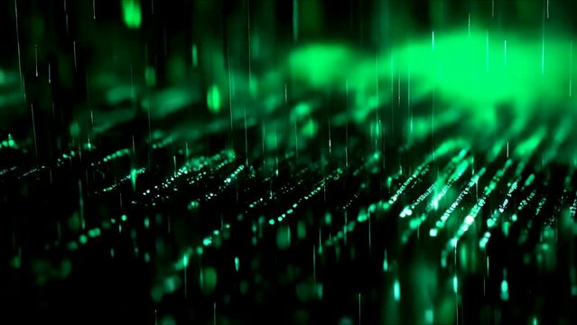 falling code on a black background (Matrix style)