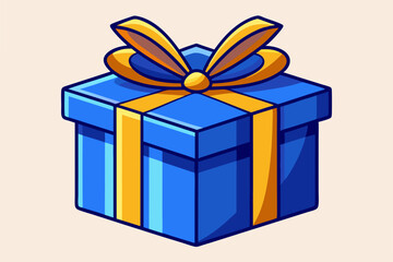 Vector illustration of a birthday box