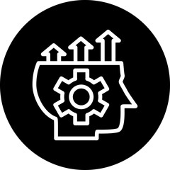 Skill Enhancement Vector Line White Circle Black