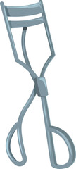 Metal eyelash curler standing upright, ready to be used for enhancing natural beauty