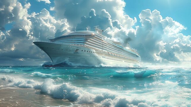 Cruise standind at the edge of the shore-3