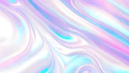 Holographic background seamless trendy iridescent light foil texture. Soft holographic pastel unicorn marble background pattern. Modern pearlescent blurry abstract swirl illustration.