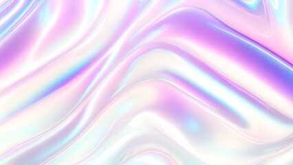 Obraz premium Holographic background seamless trendy iridescent light foil texture. Soft holographic pastel unicorn marble background pattern. Modern pearlescent blurry abstract swirl illustration.