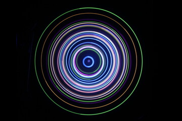 Music Dj concept. Trail of fire and smoke on vinyl record. Burning vinyl disk. Turntable vinyl record play Selective focus