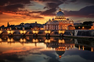 Fototapeta premium The Vatican City, home to a hidden archive of divine scrolls.