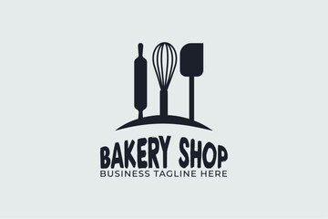Modern bakery shop logo design
