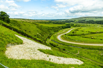 Kurzer Zwischenstop am landschaftlichen Highlight White Horse im Nationlapark bei Litlington -...