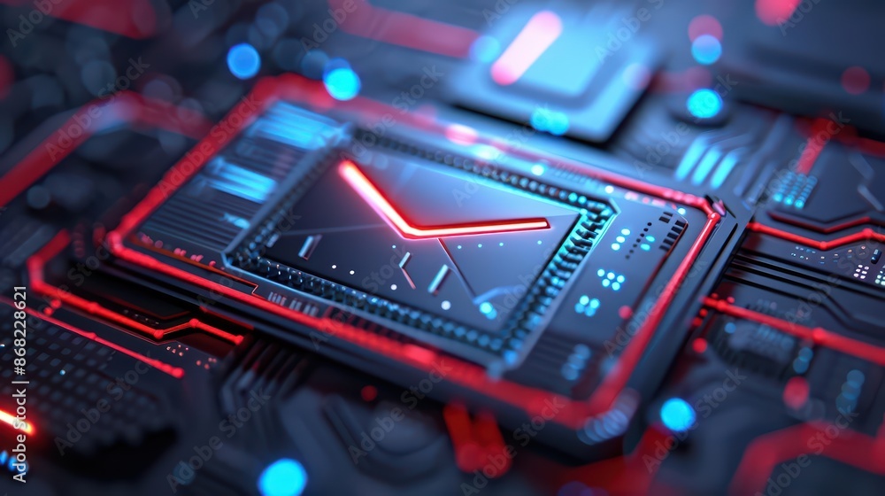 Poster futuristic email experience with immersive 3d visuals and interactive content with copy space