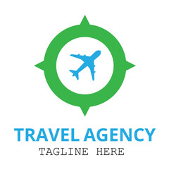 Unique Travel Logo Icon Design Vector