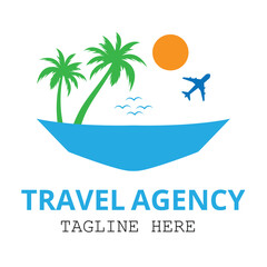 Air travel logo template. Travel logo. sea logo. river logo concept. Sunset or sunrise icon. Plane logo. Plane vector. Landscape logo. Airplane icon. Airplane vector.