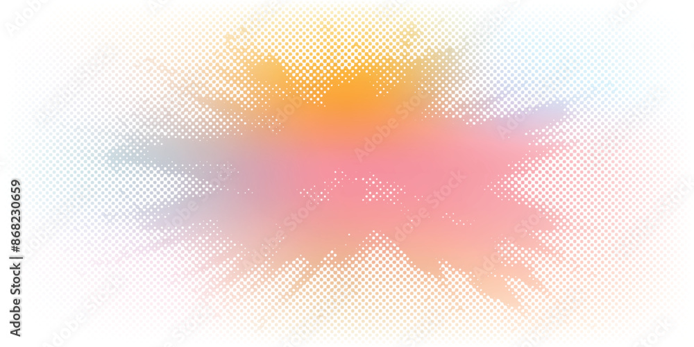 Aufkleber abstract backgrounds with halftone pattern in neon colors. collection of gradient textures with geom