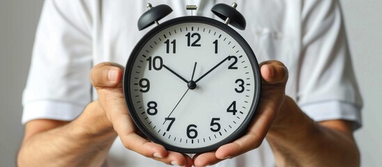 A Person Holding an Alarm Clock