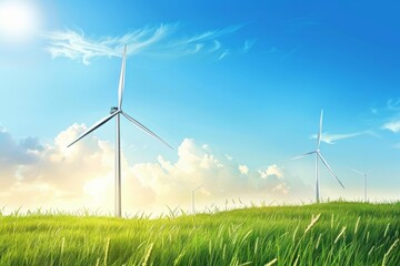 illustration clean energy and renewable