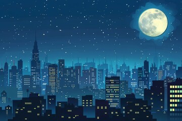 Naklejka premium illustration cityscape