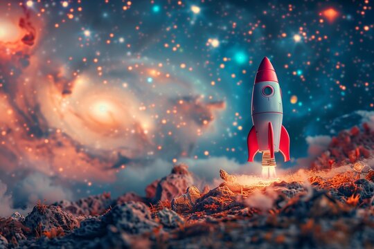 Rocket in space
