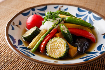 夏野菜の揚げびたし