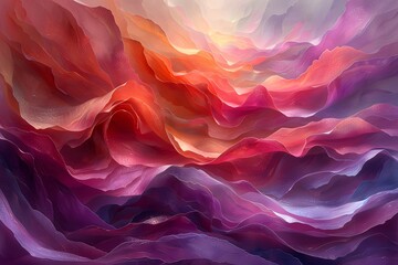 Obraz premium Abstract Layers of Colorful Waves - Perfect for Modern Art Prints and Interior Design