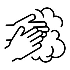 wash hand icon sign, washing hand icon