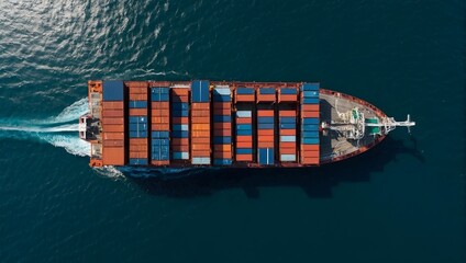 Maritime Wirtschaft: Containerschiff unterwegs