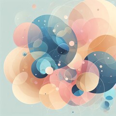 Abstract festive background with colorful, glowing circles