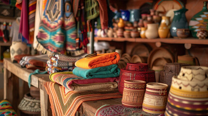 Fototapeta premium Ethical and fair-trade products display.