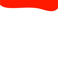 Obraz premium Red Banner Top Divider. Separator For Banners, Apps, Posters. Isolated Vector Illustration