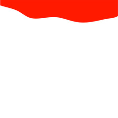 Red Banner Top Divider. Separator For Banners, Apps, Posters. Isolated Vector Illustration