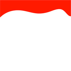 Fototapeta premium Red Banner Top Divider. Separator For Banners, Apps, Posters. Isolated Vector Illustration