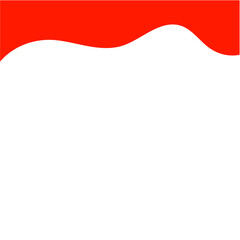 Red Banner Top Divider. Separator For Banners, Apps, Posters. Isolated Vector Illustration