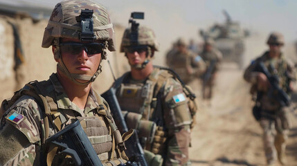 Fototapeta premium The impact of NATOs peacekeeping missions.