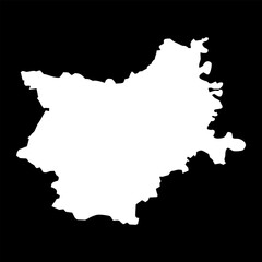 Fototapeta premium Osijek Baranja сounty map, subdivisions of Croatia. Vector illustration.