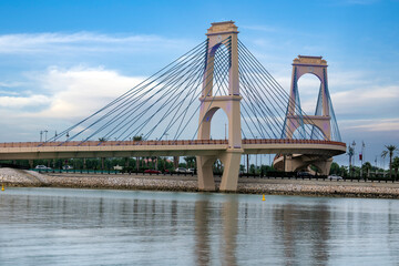 Gewan bridge in the entrance of pearl qatar residential area