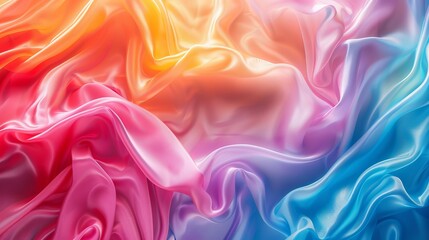 Obraz premium Colorful Satin Fabric Draped Background