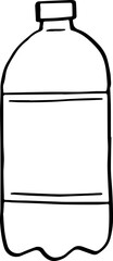 cartoon plastic bottle drawing.