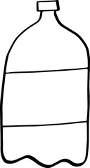 cartoon plastic bottle drawing.