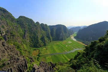 Beautiful Scenery at Hang Mua Viewpoint, Ninh Binh, Vietnam