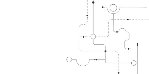 Vector design Network technology and Connection concept. Simple technology graphic background.