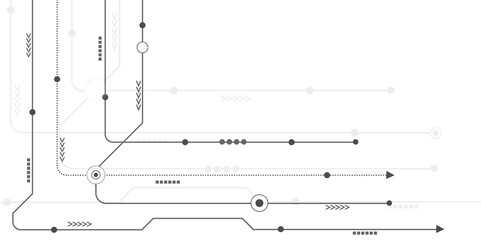 Vectors High-tech connection system on a white background. Technology digital circuit board background. Technology black circuit diagram.