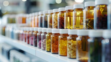 Vibrant and Diverse Selection of Premium Dietary Supplements in Stylish Packaging for Holistic Wellness and Purity