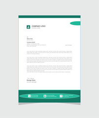 Corporate modern letterhead design template. creative modern letterhead design template