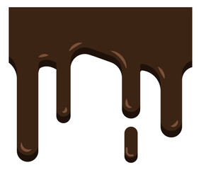 Chocolate drops border cartoon. Vector illustration.	