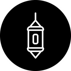 lantern (fanous) Vector  Line White Circle Black