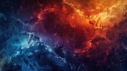 A striking and colorful artistic representation of the galactic cosmos on a textured background