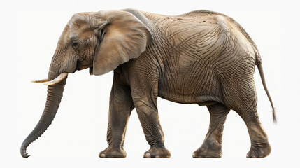 Obraz premium 象の全身側面図。図鑑のスタイル