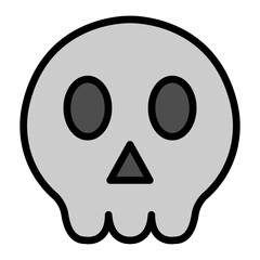 Skull Vector Filled Icon Design