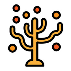 Coral Bleaching Vector Filled Icon Design