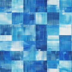 Blue Abstract Checkered Pattern Background, seamless
