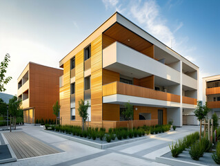 New luxury residential buildings, stylish office building, Premium Apartments and flat building, City building