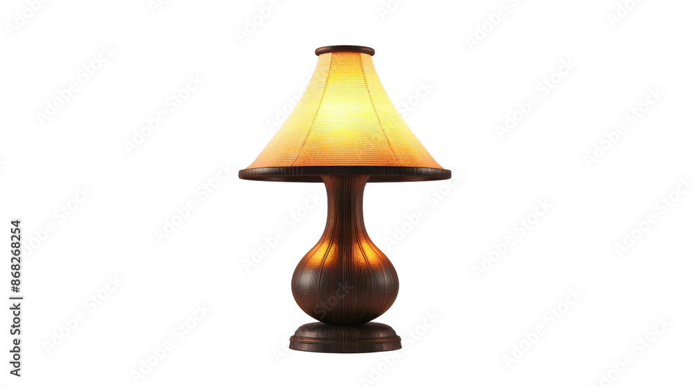 Poster table lamp on transparent background