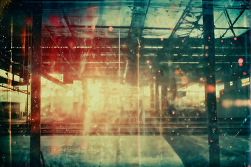 Obraz premium Abstract film texture background with heavy grain, dust and light leak. Vintage distressed old photo light leaks, film grain, dust and scratches texture overlay. grunge 